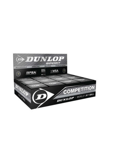 Dunlop Competition (Single Dot) Squash Ball - 1 Dozen Box