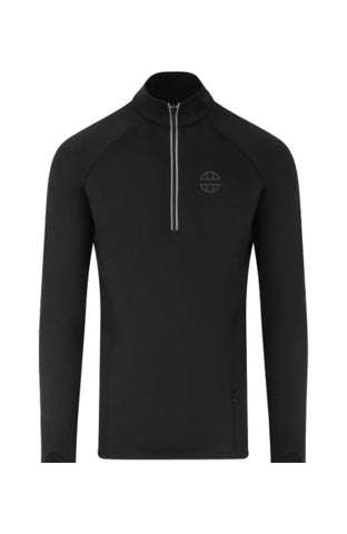 UNSQUASHABLE ICON Long Sleeve Black Half-Zip Top