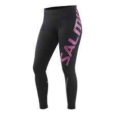 Salming Logo Tights Women Black/Azalea Pink