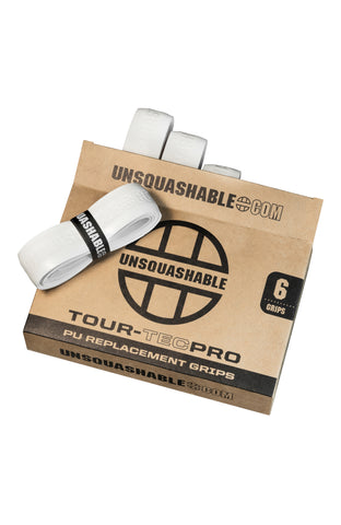 UNSQUASHABLE TOUR-TEC PRO PU Replacement Squash Grip - 6 Grip Pack